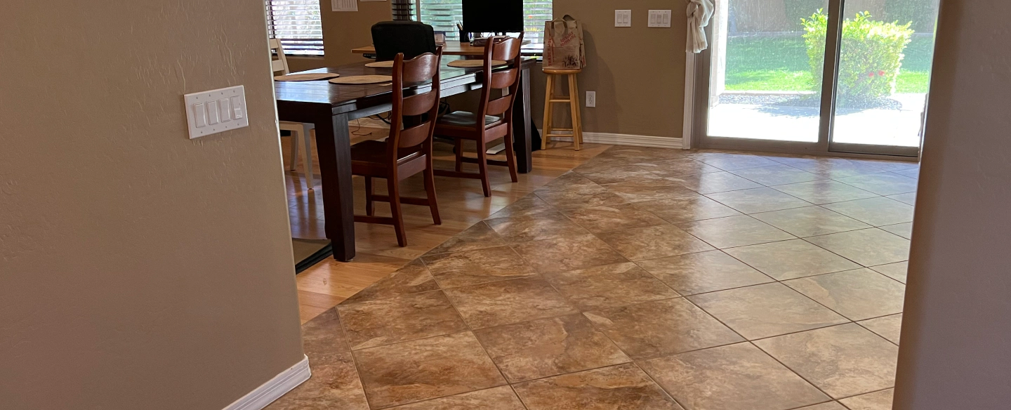 tile floor newly cleaned in a kitchen phoenix az